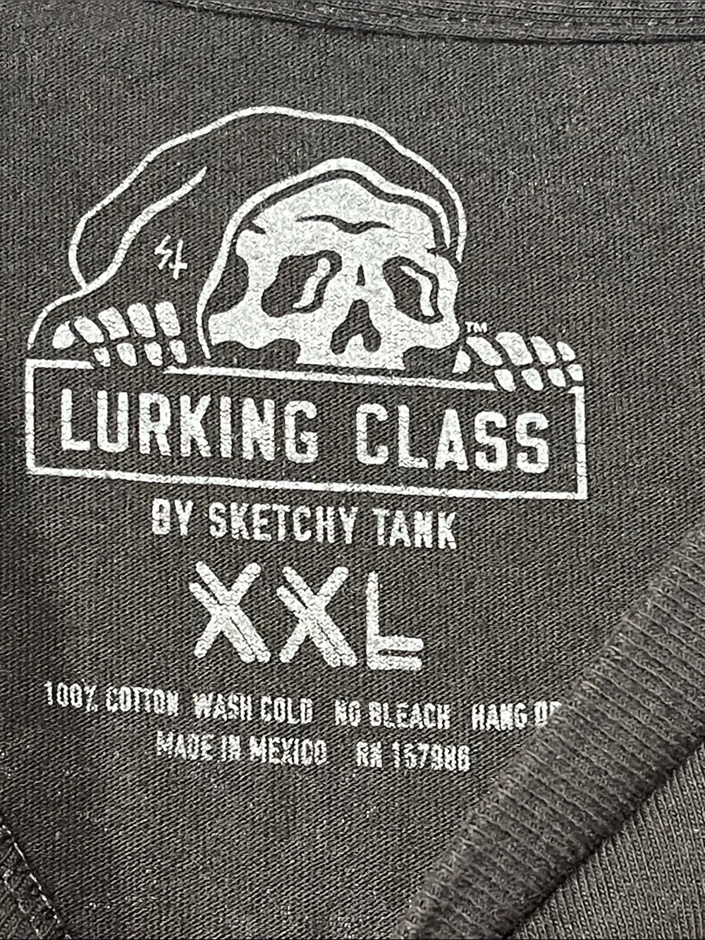 Lurking Class Sketchy Tank Trust No Suits Graphic Tee Black XXL Skull Devil